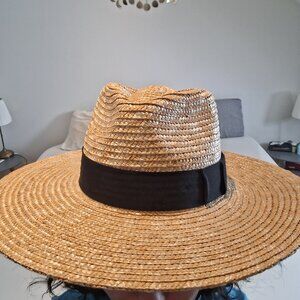 Brixton Joanna Short Brim Honey Straw Hat Size Small